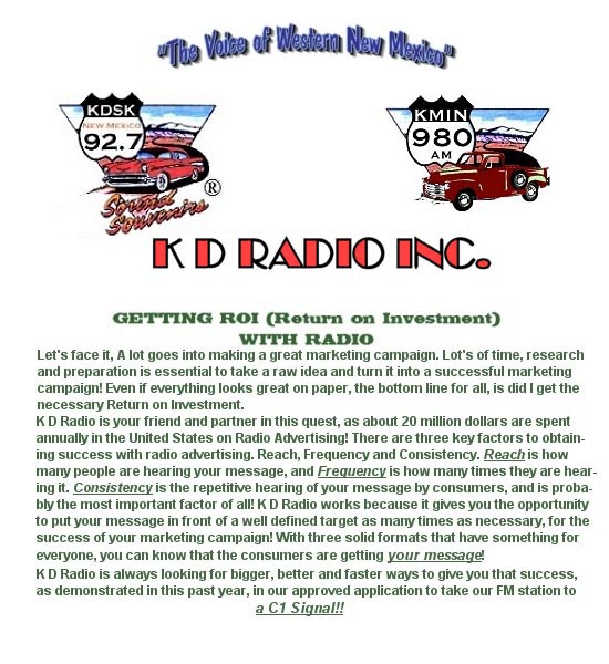 2005 Media Package for K D Radio Network Inc Grants, New Mexico